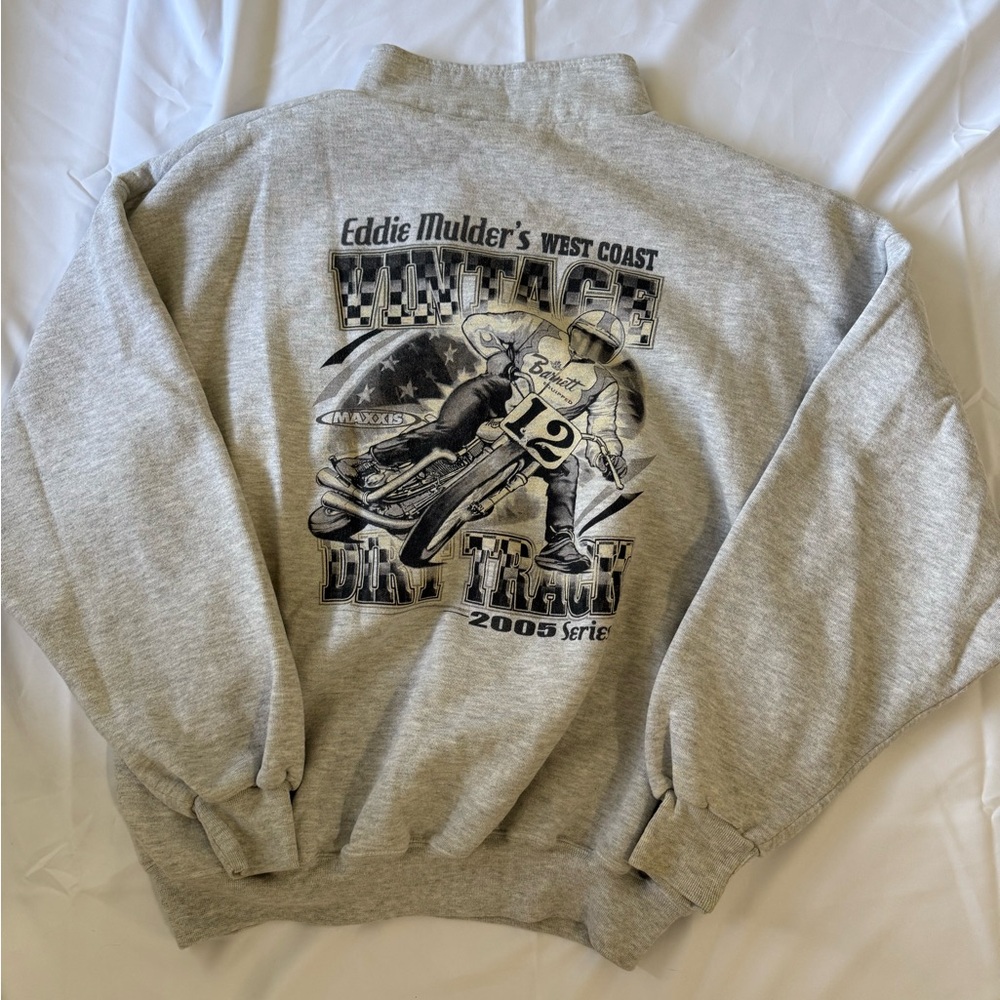 Gray Vintage Dirt Track Sweatshirt